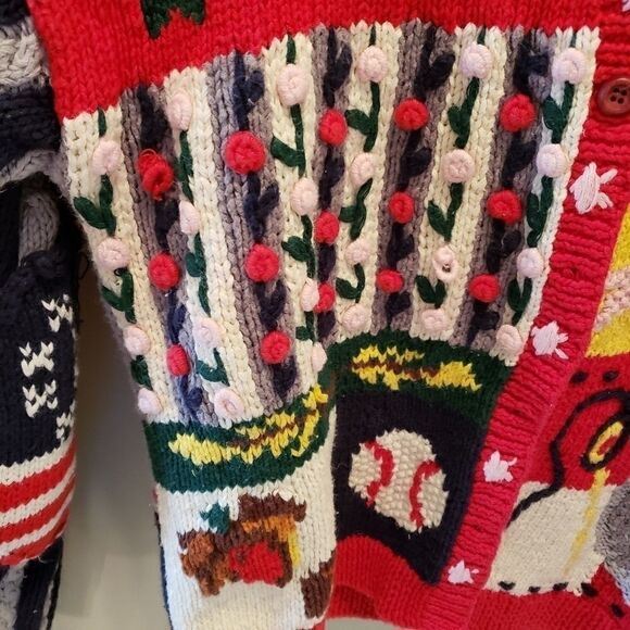 Vintage Eagles Eye  Americana Patriotic Teacher Sweater size Medium - Picture 4 of 8